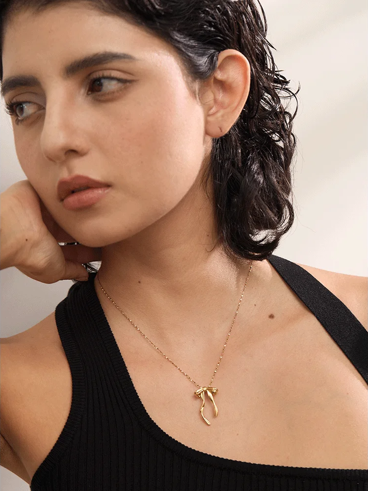 Bow knot necklace pendant - product image
