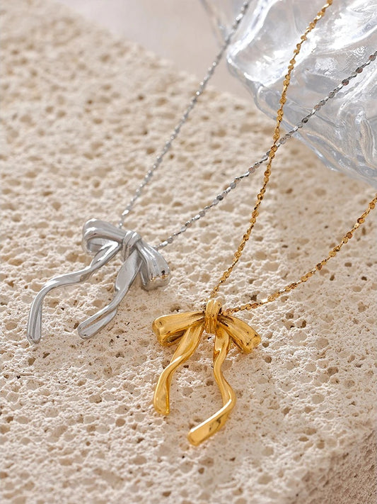 Bow knot necklace pendant - product image