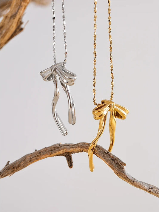 Bow knot necklace pendant - product image