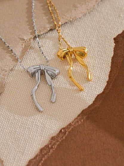 Bow knot necklace pendant - product image