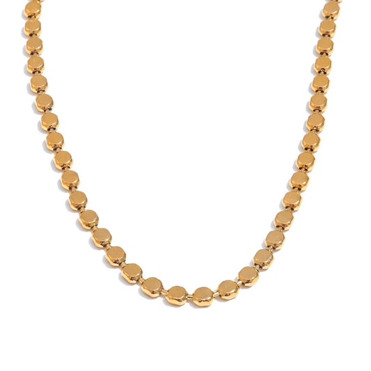Bright square chain collar necklace women - product image
