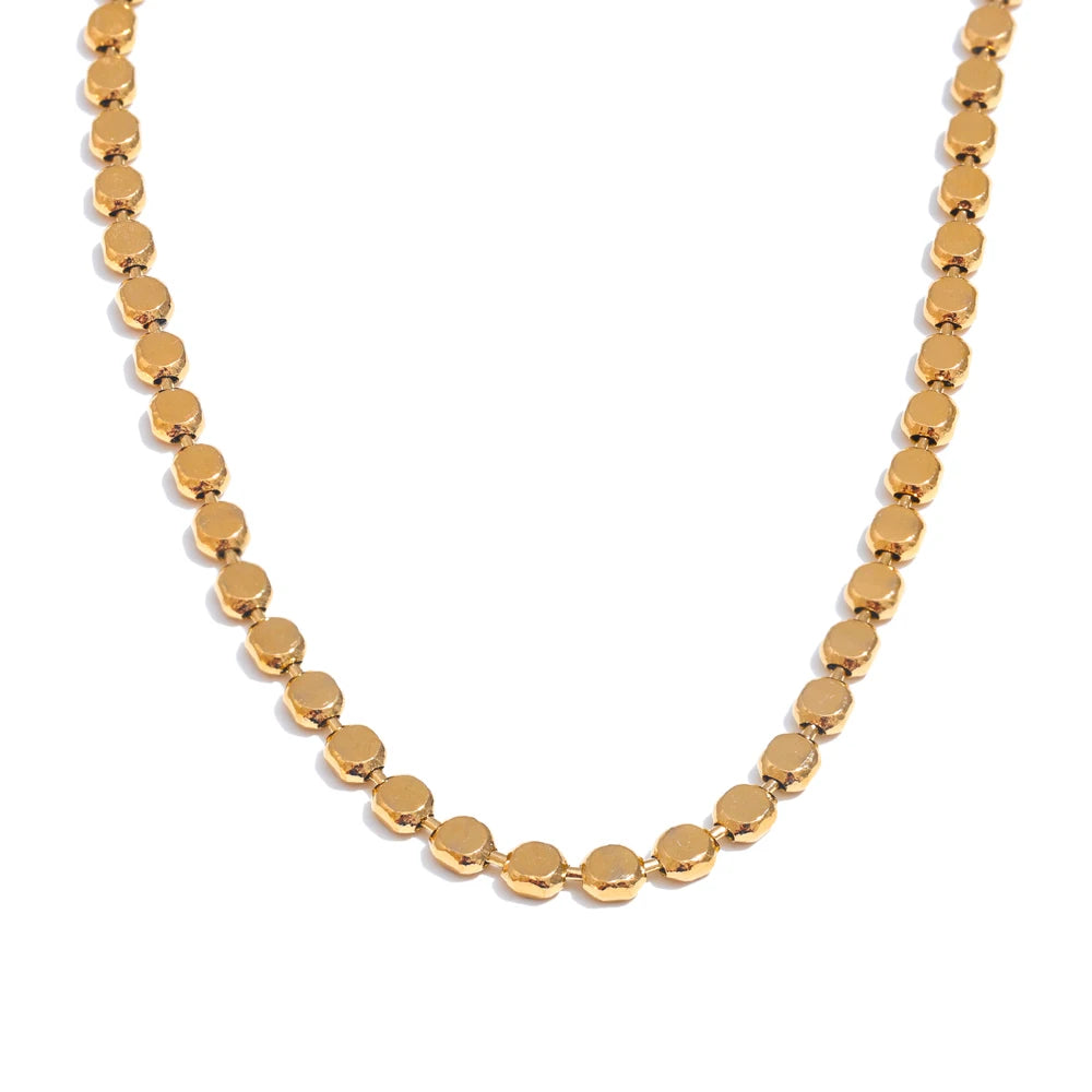 Bright square chain collar necklace women - product image