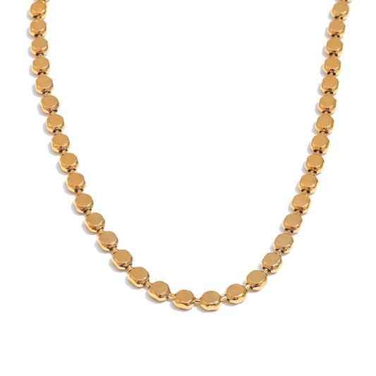 Bright square chain collar necklace women - product image