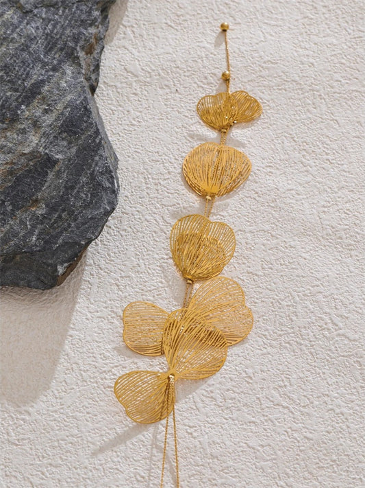 Butterfly long pendant sweater chain necklace - product image