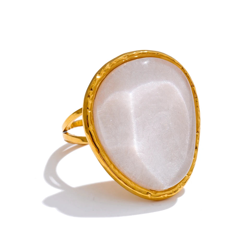 Candy multi-color resin adjustable summer ring - product image