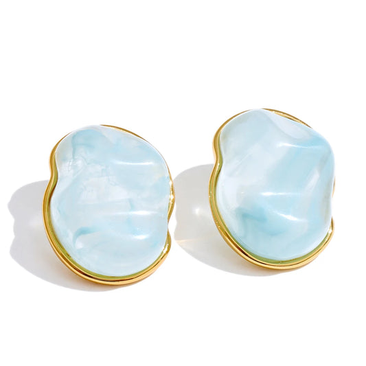 Candy resin acrylic colorful stud earrings - product image