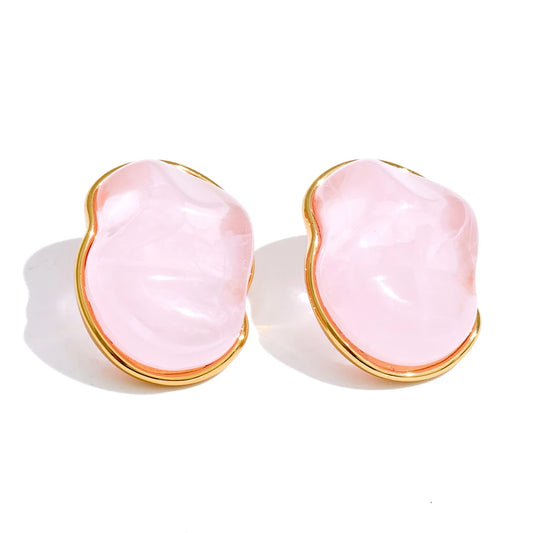 Candy resin acrylic colorful stud earrings - product image