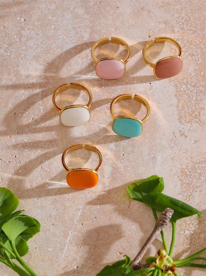 Candy square adjustable contemporary charm ring women - product image