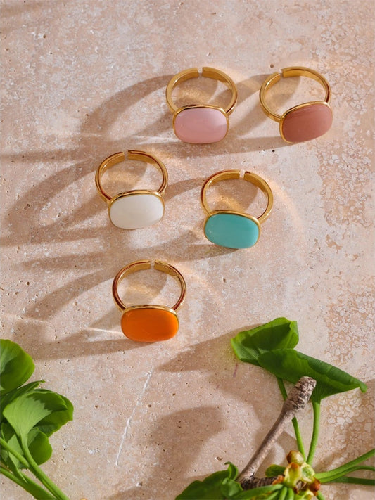 Candy square adjustable contemporary charm ring women - product image