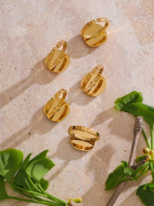 Candy square adjustable contemporary charm ring women - product image