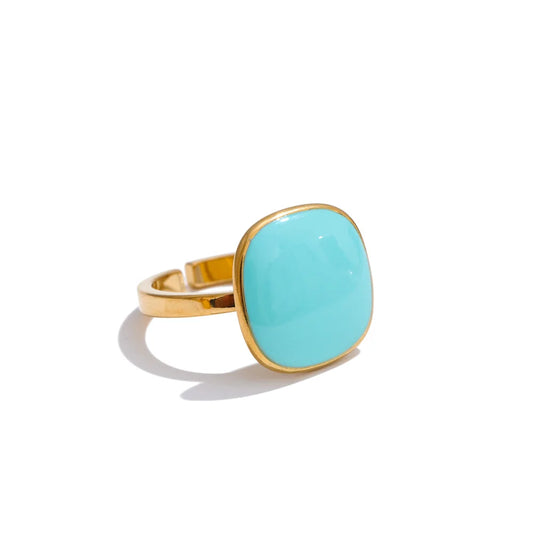 Candy square adjustable contemporary charm ring women - product image