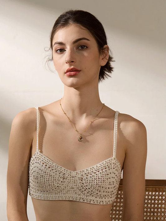 Cashew natural tiger stone pendant necklace - product image