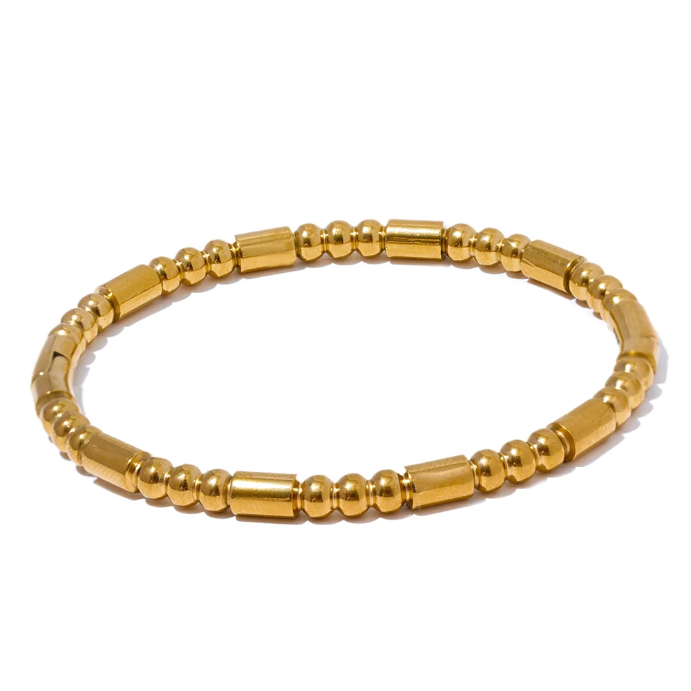 Cast bead statement bangle bracelet - product image