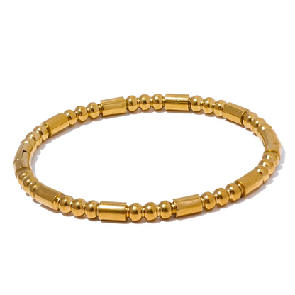 Cast bead statement bangle bracelet - product image