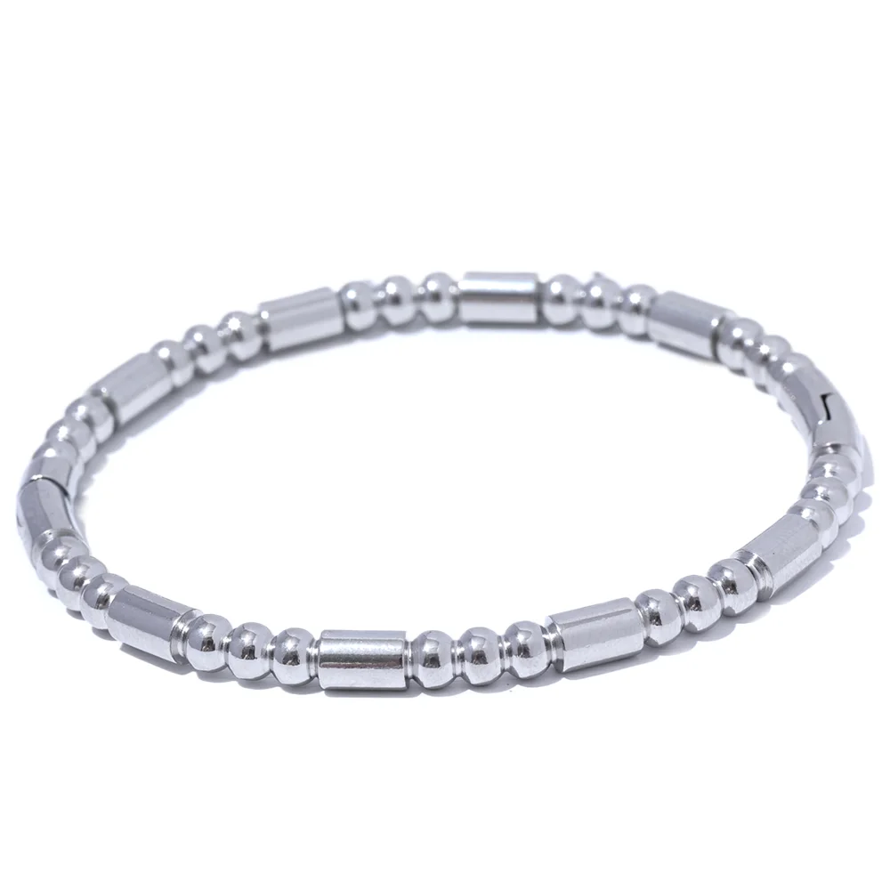 Cast bead statement bangle bracelet - product image