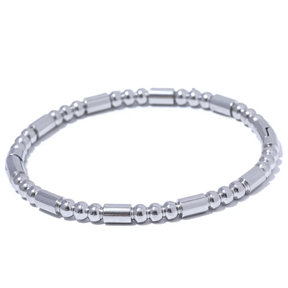 Cast bead statement bangle bracelet - product image