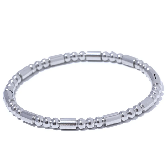Cast bead statement bangle bracelet - product image