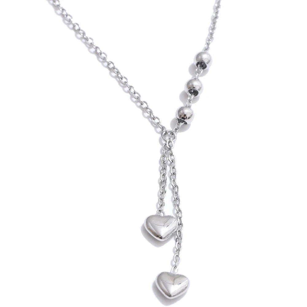 Chain drop heart love collar necklace - product image