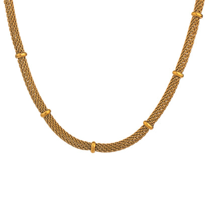 Chain jewelry statement golden necklace bracelet set - product image