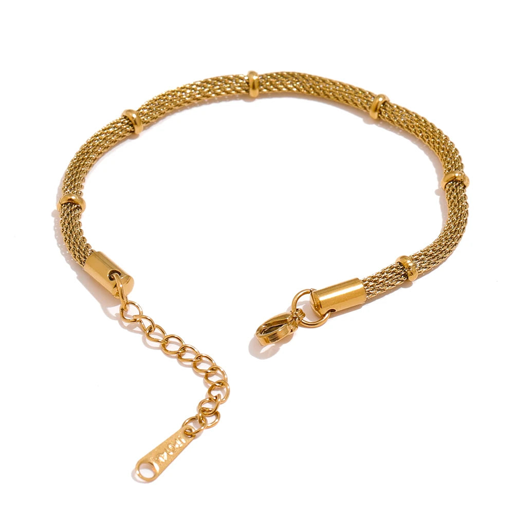 Chain jewelry statement golden necklace bracelet set - product image