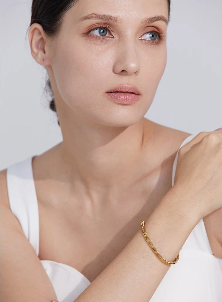 Chain necklace bracelet set classic statement jewelry - product image