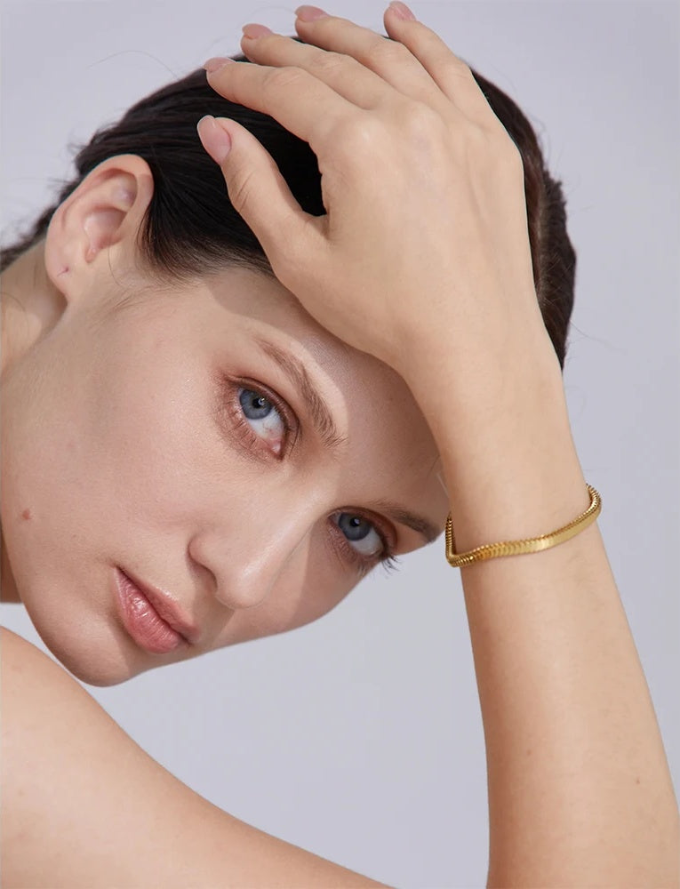 Chain necklace bracelet set classic statement jewelry - product image