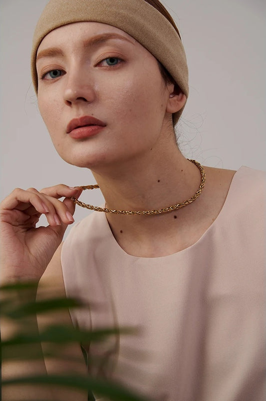 Chain necklace waterproof metal charm necklace - product image