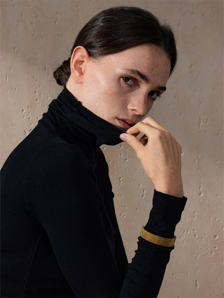 Chain tassel cuff bangle bracelet gold color women - product image