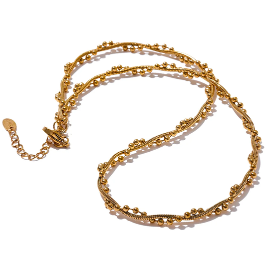 Chain twine fashion collar necklace - product image