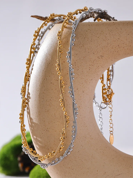 Chain twine fashion collar necklace - product image