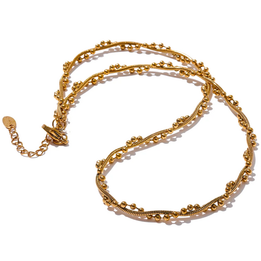 Chain twine fashion collar necklace - product image