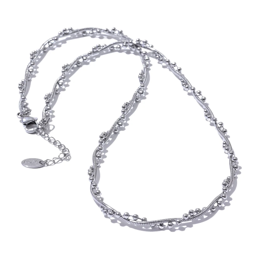 Chain twine fashion collar necklace - product image