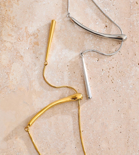 Chain water drop minimalist pendant necklace - product image