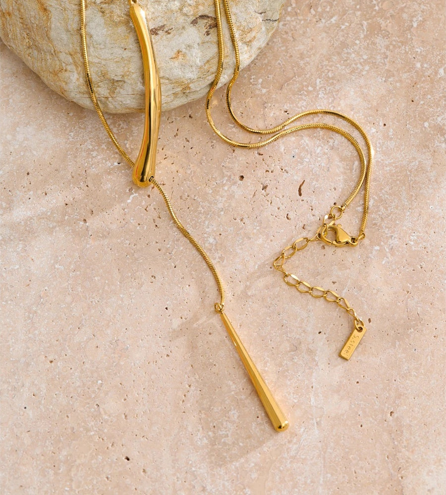 Chain water drop minimalist pendant necklace - product image