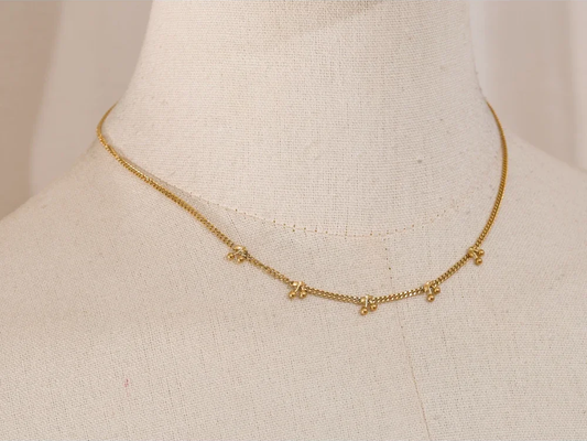 Cherry chain gold color fashion necklace - product image