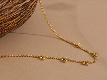 Cherry chain gold color fashion necklace - product image
