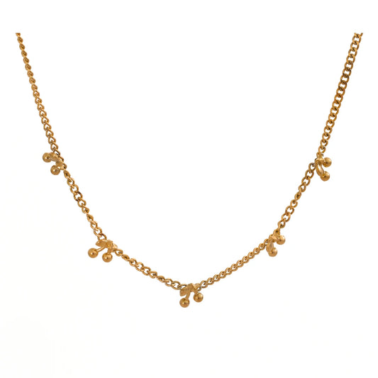 Cherry chain gold color fashion necklace - product image