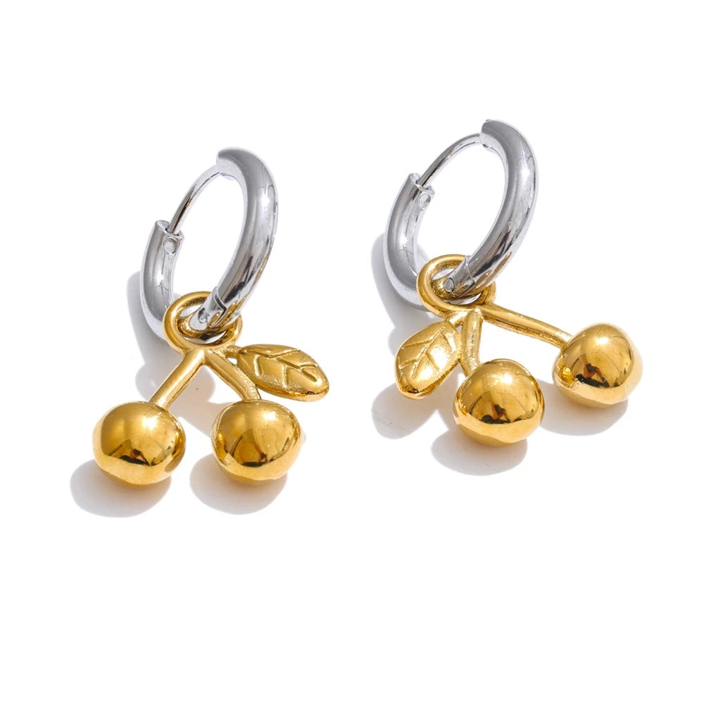Cherry drop water resistant earrings - product image