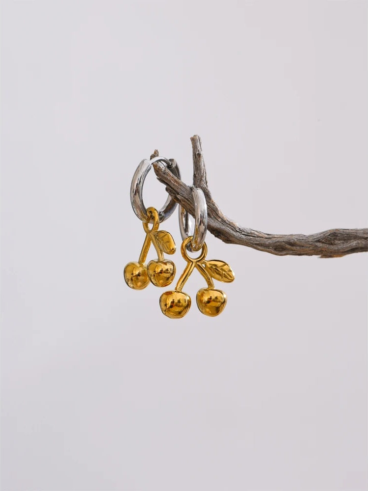 Cherry drop water resistant earrings - product image