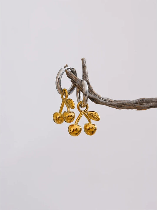 Cherry drop water resistant earrings - product image