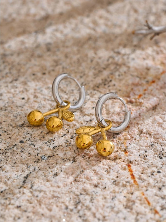 Cherry drop water resistant earrings - product image