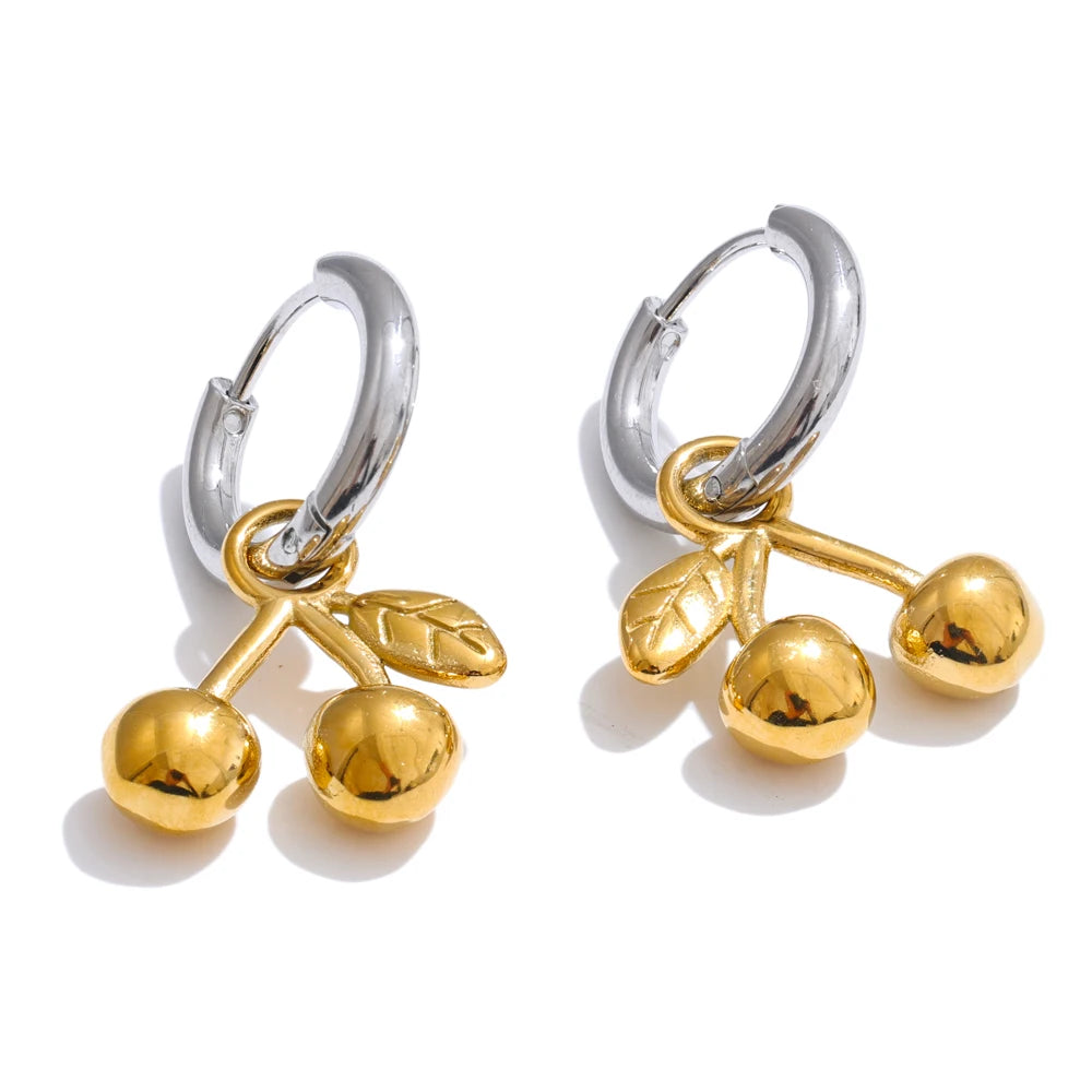Cherry drop water resistant earrings - product image