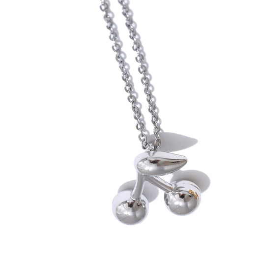Cherry pendant gold silver color trendy necklace - product image