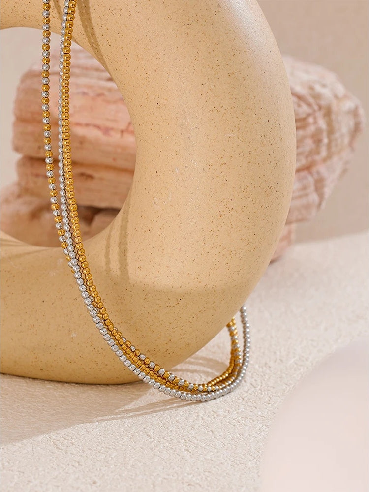 Chic beads handmade round chain necklace - product image
