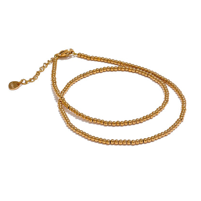 Chic beads handmade round chain necklace - product image
