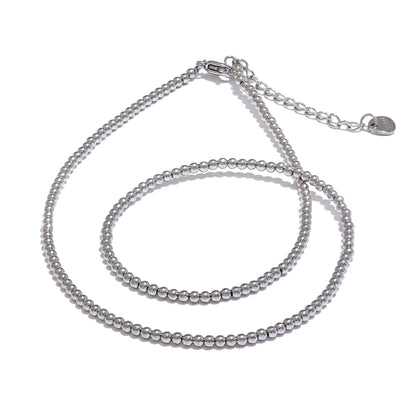 Chic beads handmade round chain necklace - product image