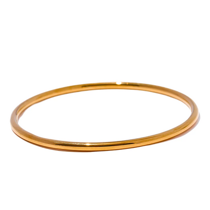 Classic round bangle stainless steel bracelet - product image