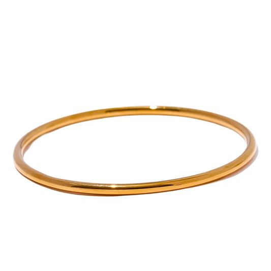 Classic round bangle stainless steel bracelet - product image