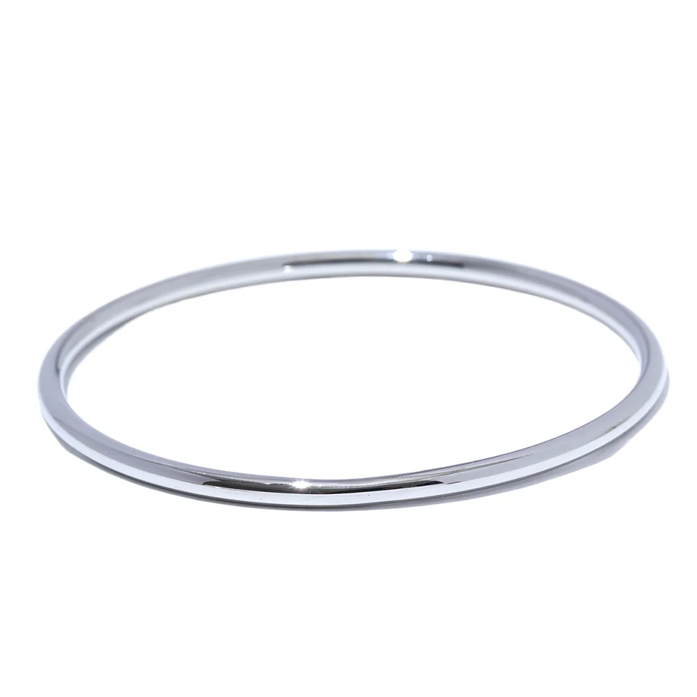 Classic round bangle stainless steel bracelet - product image