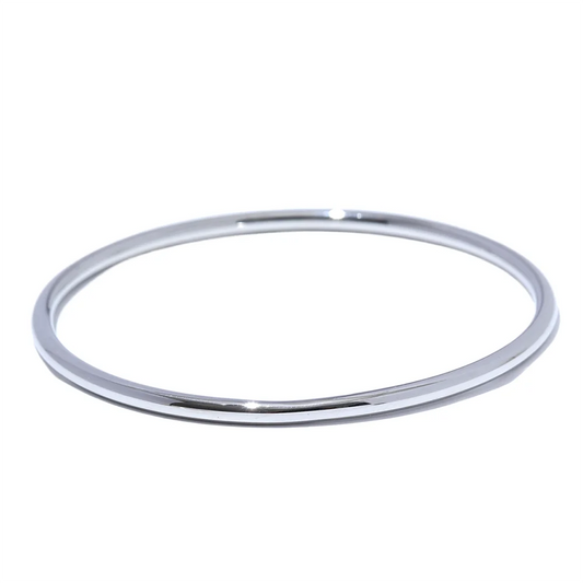 Classic round bangle stainless steel bracelet - product image